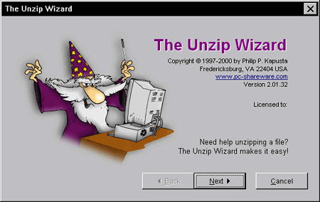 The Unzip Wizard makes it easy to unzip your ZIP archive files!