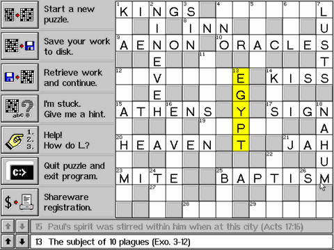 Bible Crossword Puzzles on Bible Crossword Puzzles