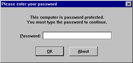 Please enter your password. This Windows computer is password protected for your security.